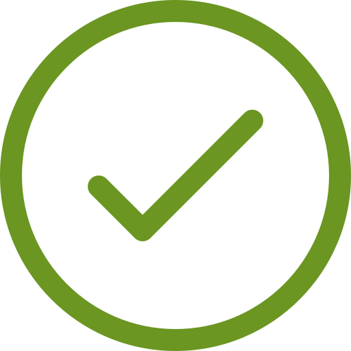 Green check mark symbol representing successful tree care services by McIsaac Lawncare, emphasizing safety and efficiency in tree removal and maintenance.