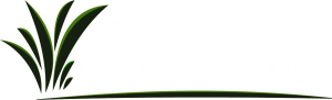 McIsaac Lawncare logo featuring stylized grass and bold white text, representing landscaping and lawn care services.