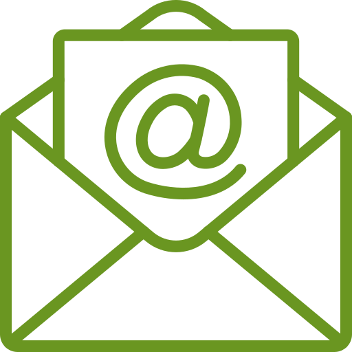 Email icon representing contact options for McIsaac Lawncare, emphasizing customer inquiries and support.